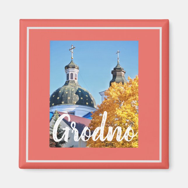 Íman Magneta de Paisagem da Arquitetura de Grodno da Bi (Frente)