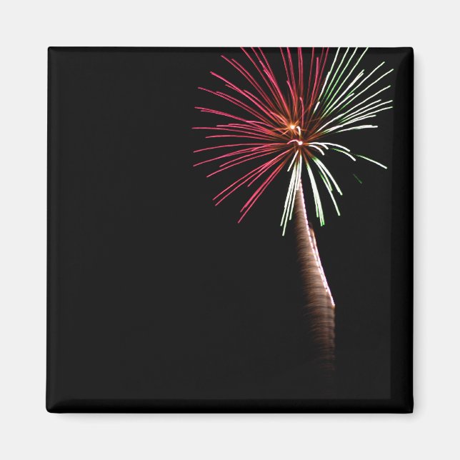 Íman Magneta de Palma Vermelha e Verde (Frente)