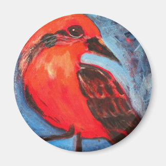 Íman Magneta de pássaro vermelho