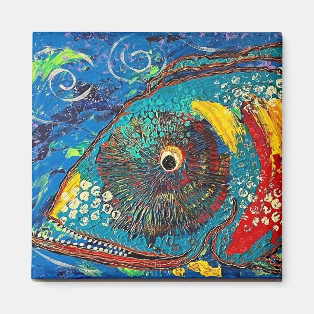 Íman Magneta de peixes de grupo de descaroçamento (Frente)