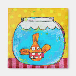 Íman Magneta de Peixes Ouro Não Dobrados