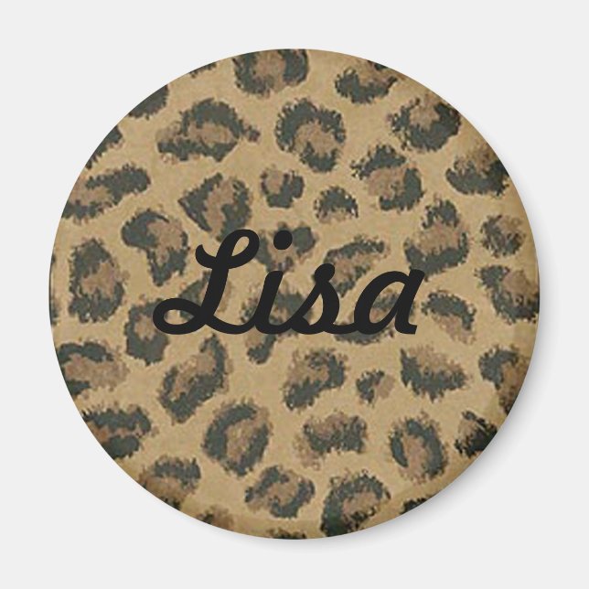 Íman Magneta de Pele-Leopardo Personalizada (Frente)