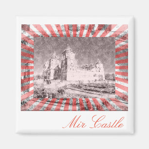 Íman Magneta de pintura do Castelo de Belarus Mir