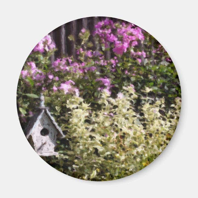 Íman Magneta de pintura do Pastel do Jardim Flor (Frente)