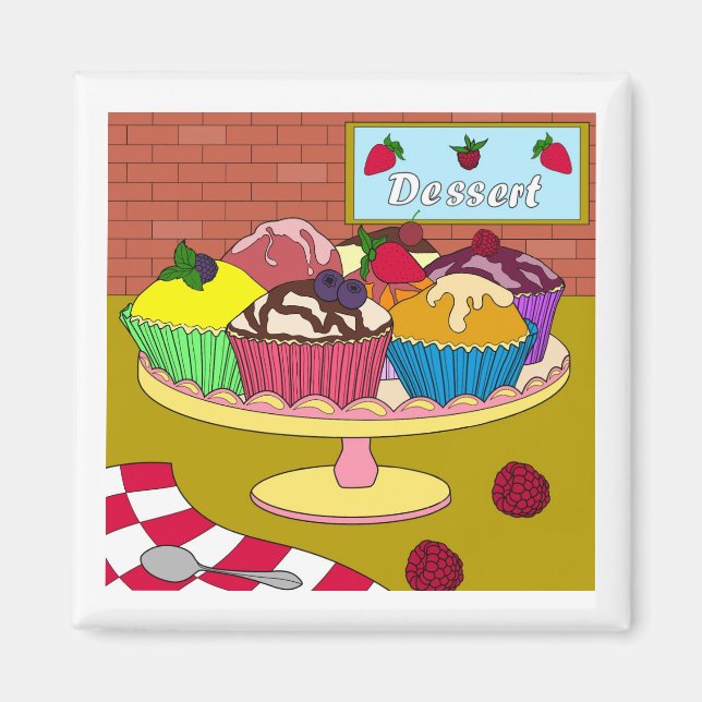 Íman Magneta de Placa de Muffin (Frente)
