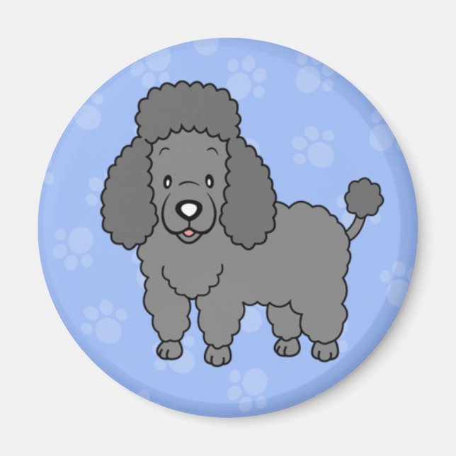 Íman Magneta de Poodle Cachorro (Frente)