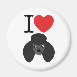 Íman Magneta de Poodle Preta