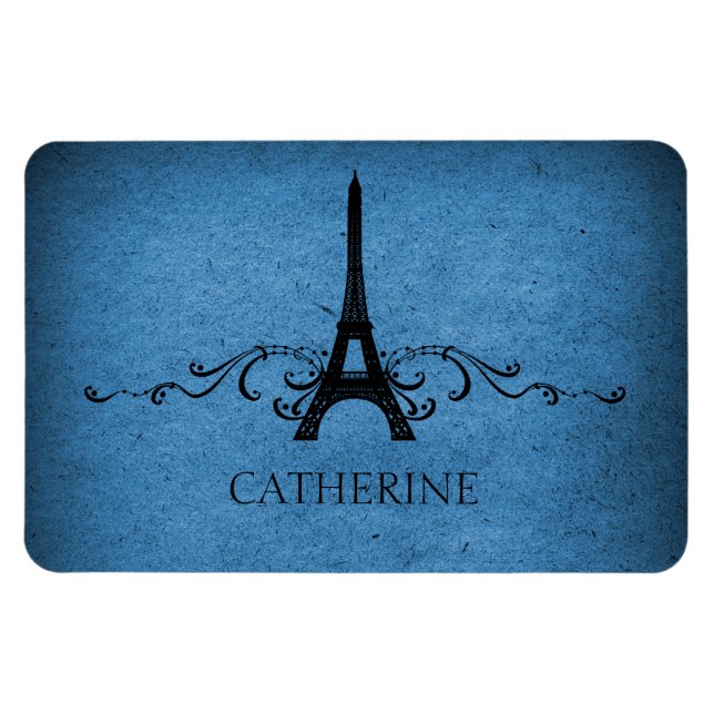 Íman Magneta de pré-pago francês para flores, azul (Horizontal)