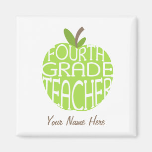 Íman Magneta de Professores do 4º ano - Apple Verde