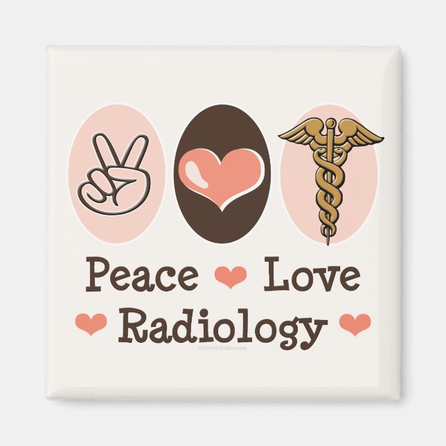 Íman Magneta de Radiologia do Amor pela Paz (Frente)
