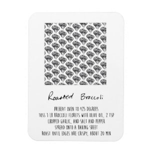 Íman Magneta de receita de brócolis torrada