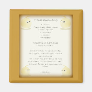 Íman Magneta de receita de cebola francesa