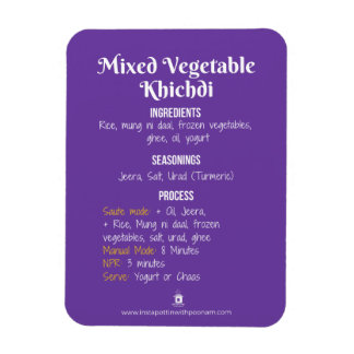 Íman Magneta de receita de Khichdi vegetal