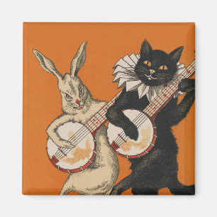 Íman Magneta de Refrigerador de Gato Preto Engraçado