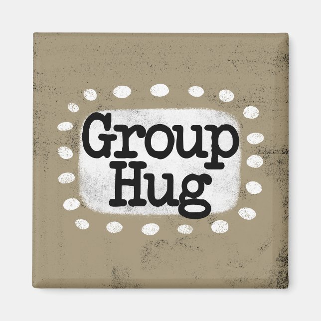 Íman Magneta de Refrigerador de Hug de Grupo (Frente)