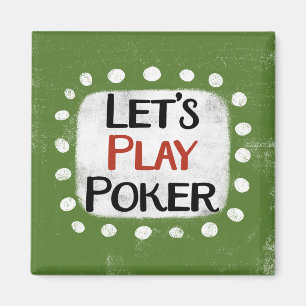 Íman Magneta de Refrigerador de Poker do Vamos Play