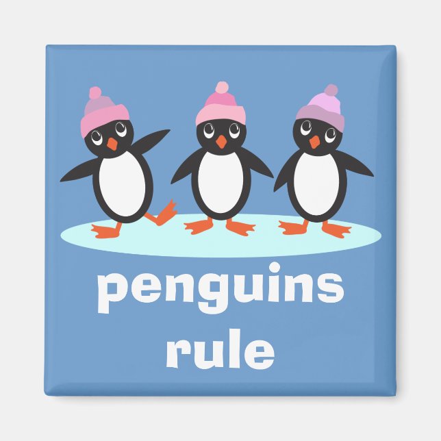 Íman Magneta de Regras de Pinguins (Frente)