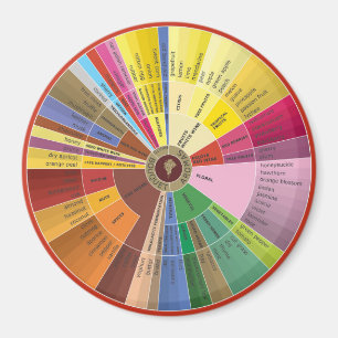 Íman Magneta de Roda de Aromas de Vinho