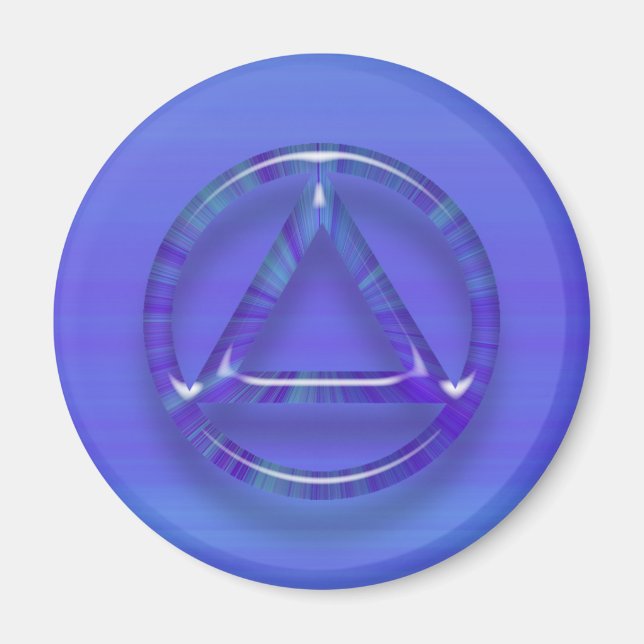 Íman Magneta de Sobriedade de Recuperação de Círculo e  (Frente)