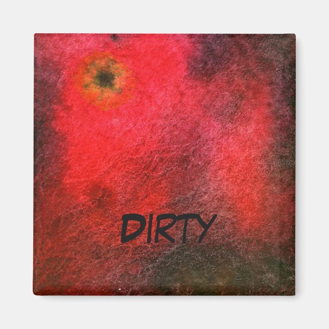 Íman Magneta de status da máquina de lavar louça "Black (Frente)