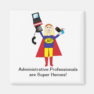 Íman Magneta de Super Hero Profissional Administrativo