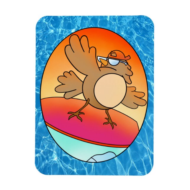 Íman Magneta de Surfista de Ave de Verão (Vertical)