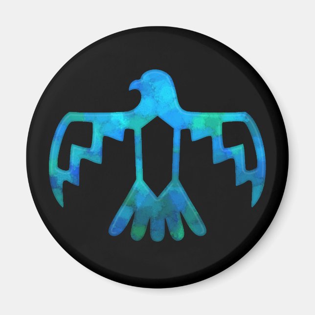 Íman Magneta de Thunderbird Verde Azul (Frente)