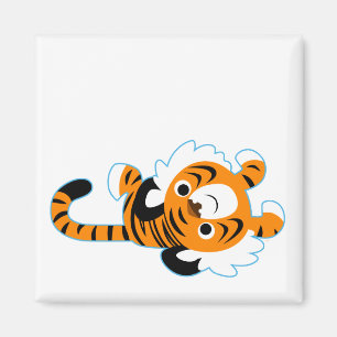 Íman Magneta de Tigre de Cartoon Bonito e Fácil