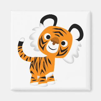 Íman Magneta de Tigre de Cartoon Consultisitivo Bonito