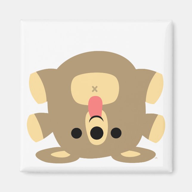 Íman Magneta de Urso de Cartoon Cuja Folha Cheija (Frente)