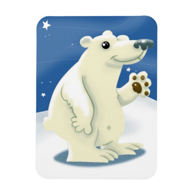 Íman Magneta de Urso Polar Amigável (Vertical)
