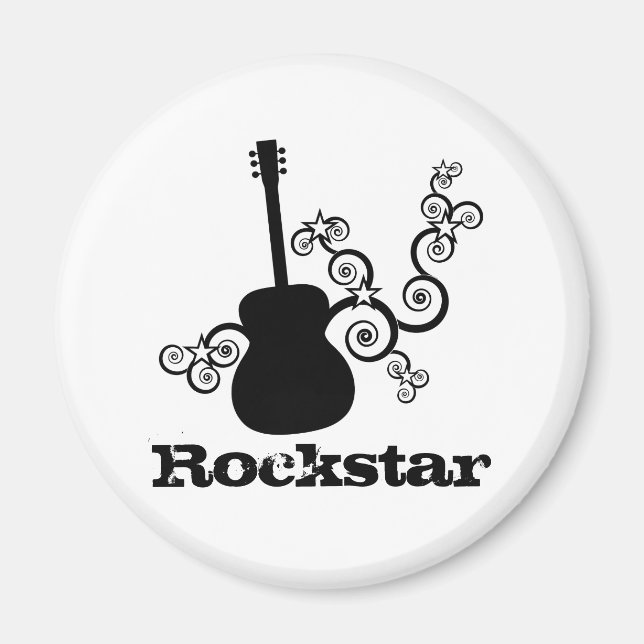Íman Magneta de violão Rockstar (Frente)