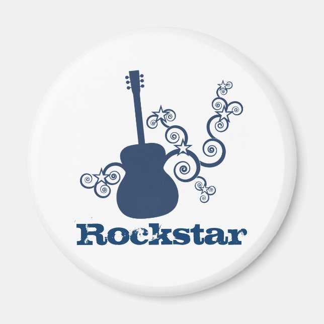 Íman Magneta de violão Rockstar, Royal Blue (Frente)