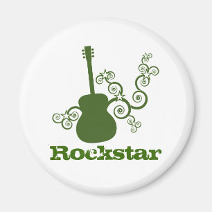 Íman Magneta de violão Rockstar, verde