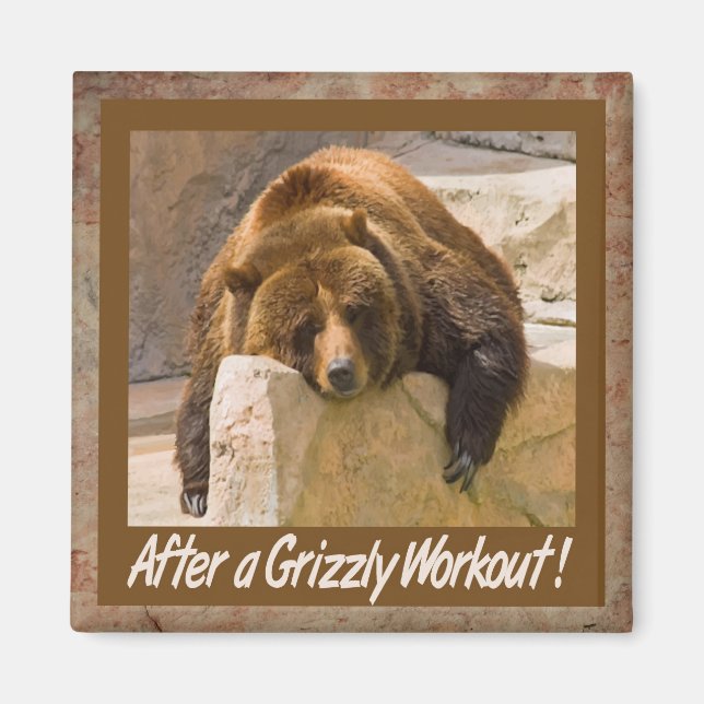 Íman Magneta de Workout Grizzly (Frente)