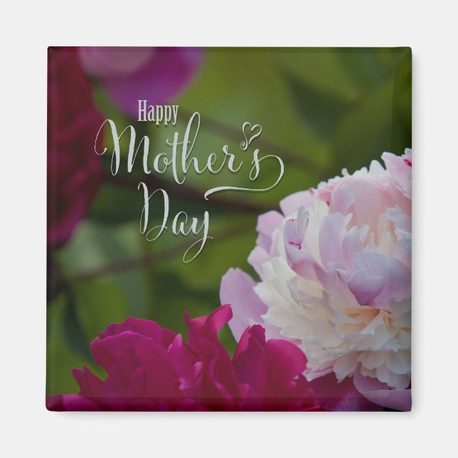 Íman Magneta dia de as mães Peony Garden (Frente)