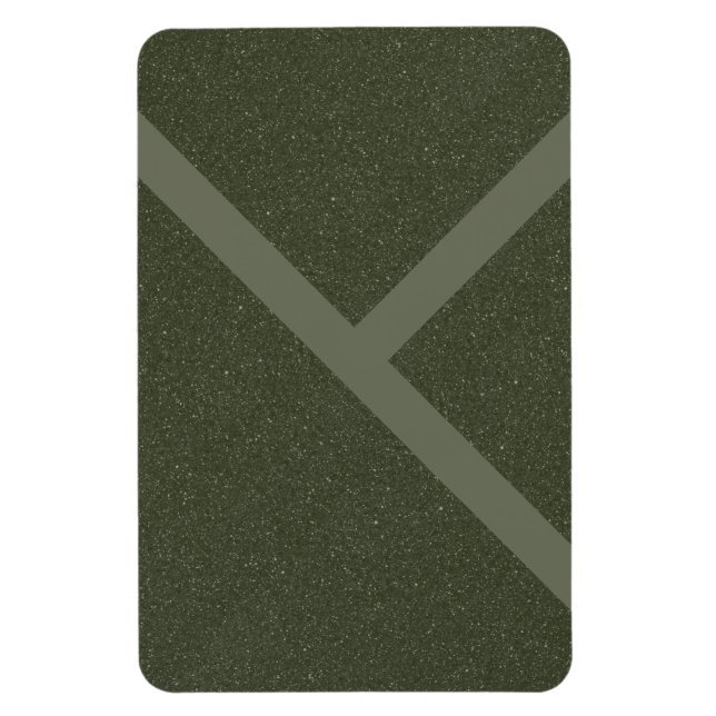 Íman Magneta Diagonal Negrito - Minimalismo Verde Moss (Vertical)