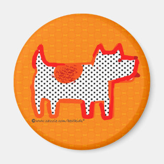 Íman magneta digital de pintura 'cão laranja'