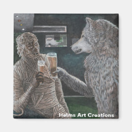 Íman Magneta do botão do Bebendo da múmia e lobisomem