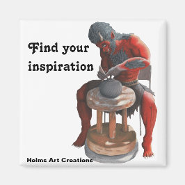 Íman Magneta do botão Ogre Spinning Pottery Wheel Fanta