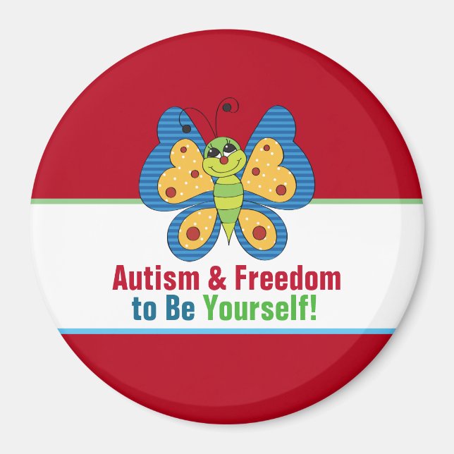 Íman Magneta do Círculo de Consciência do Autismo (Frente)