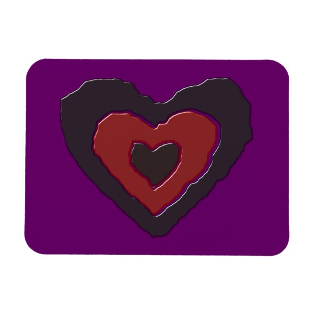 Íman Magneta do Coração do Amor Derretido Gótico (Horizontal)