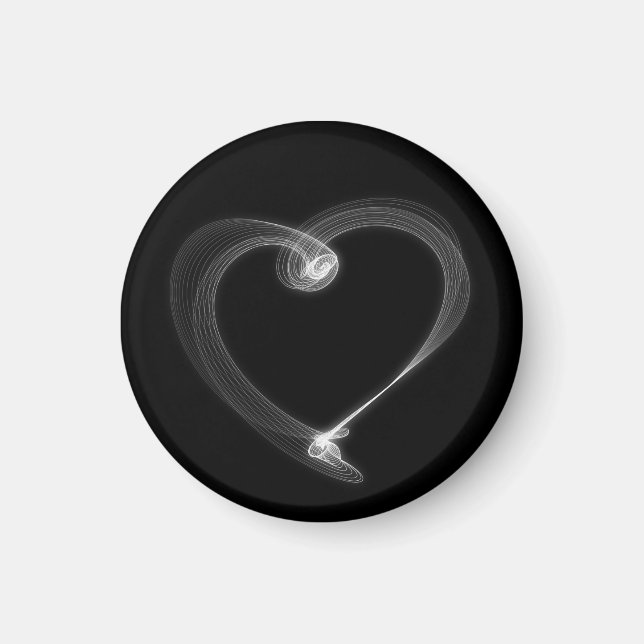 Íman Magneta do coração do Dia de os namorados abstrato (Frente)