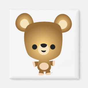 Íman Magneta do Cubo do Urso de Caricatura