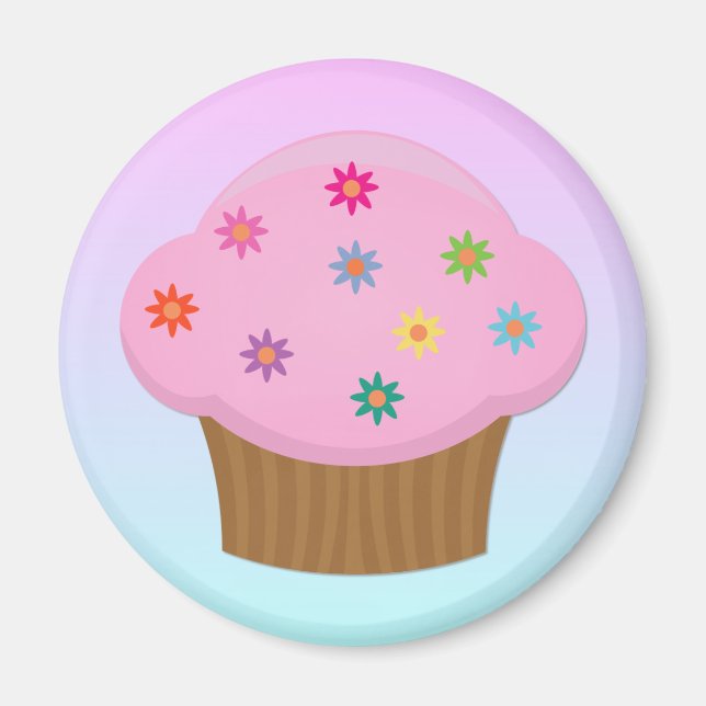 Íman Magneta do Cupcake das pulverizações da ventoinha (Frente)