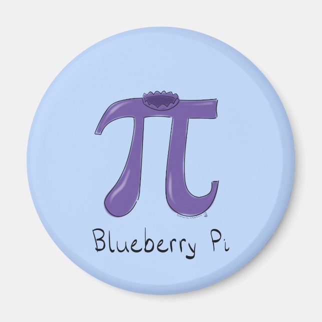 Íman Magneta do dia Pi da matemática em Blueberry Pi (Frente)