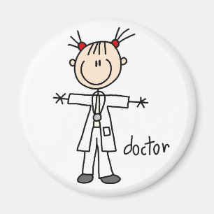 Íman Magneta do Doctor Stick Figure (VOZ FEMININA)