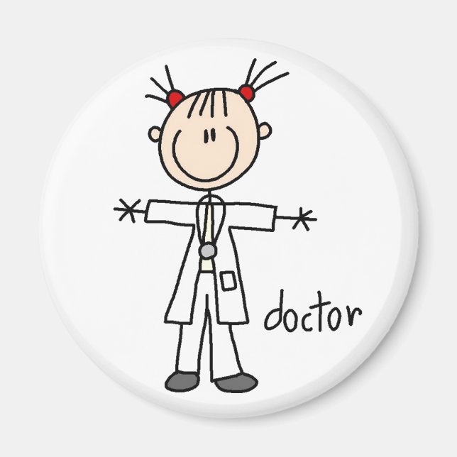 Íman Magneta do Doctor Stick Figure (VOZ FEMININA) (Frente)