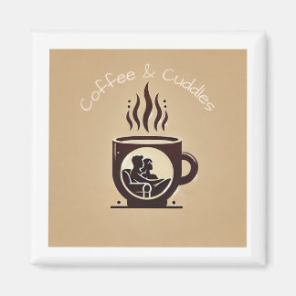 Íman Magneta do logotipo "Café e Cudles"
