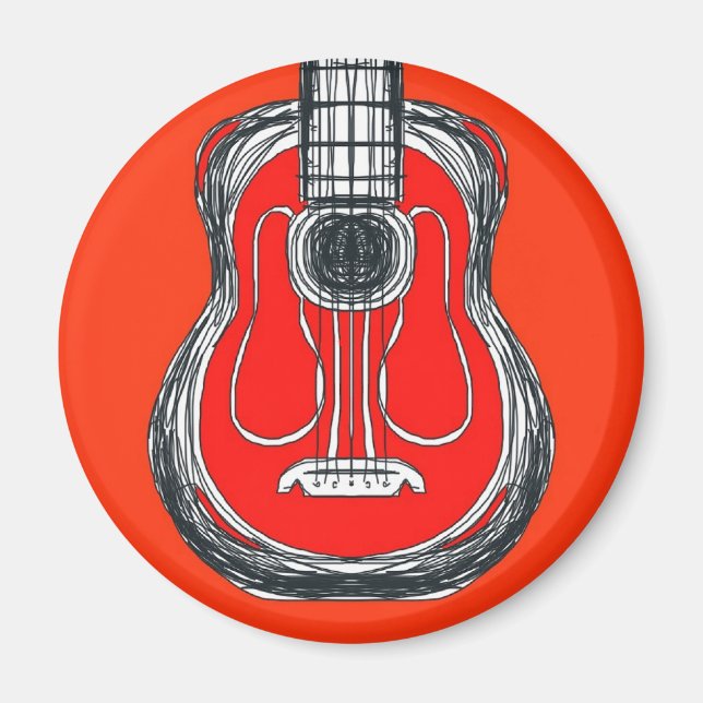 Íman Magneta do monstro da guitarra vermelha (Frente)
